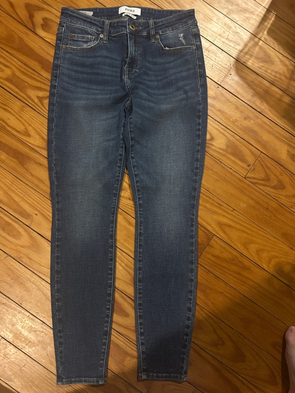 pistola Indigo Wash High-Rise Skinny Jeans